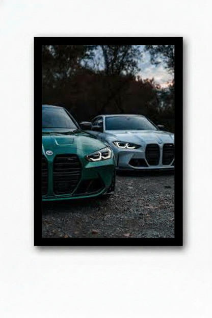 Luxury BMW Edition Premium Wooden Photo Frame – Designer Wall & Table Decor for Car Enthusiasts | Glossy Finish | Perfect for Gifting
