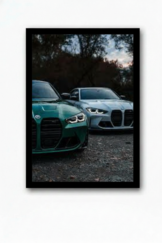 Luxury BMW Edition Premium Wooden Photo Frame – Designer Wall & Table Decor for Car Enthusiasts | Glossy Finish | Perfect for Gifting
